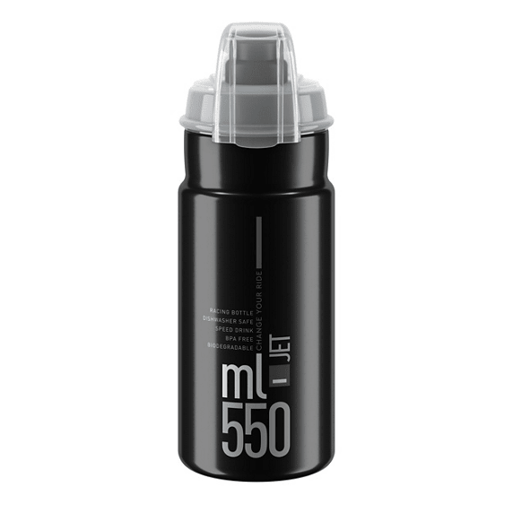 Elite Jet Plus - Juomapullot ja telineet - Musta - 550ml - | Bikexpert