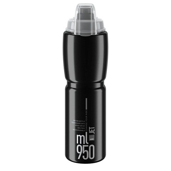 Elite Jet Plus - Juomapullot ja telineet - Musta - 950ml - | Bikexpert